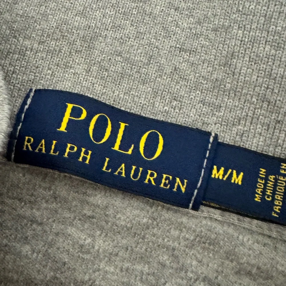 Polo Ralph Lauren Gray White Stripe Long Sleeve Polo Shirt Mens M Pony  Preppy